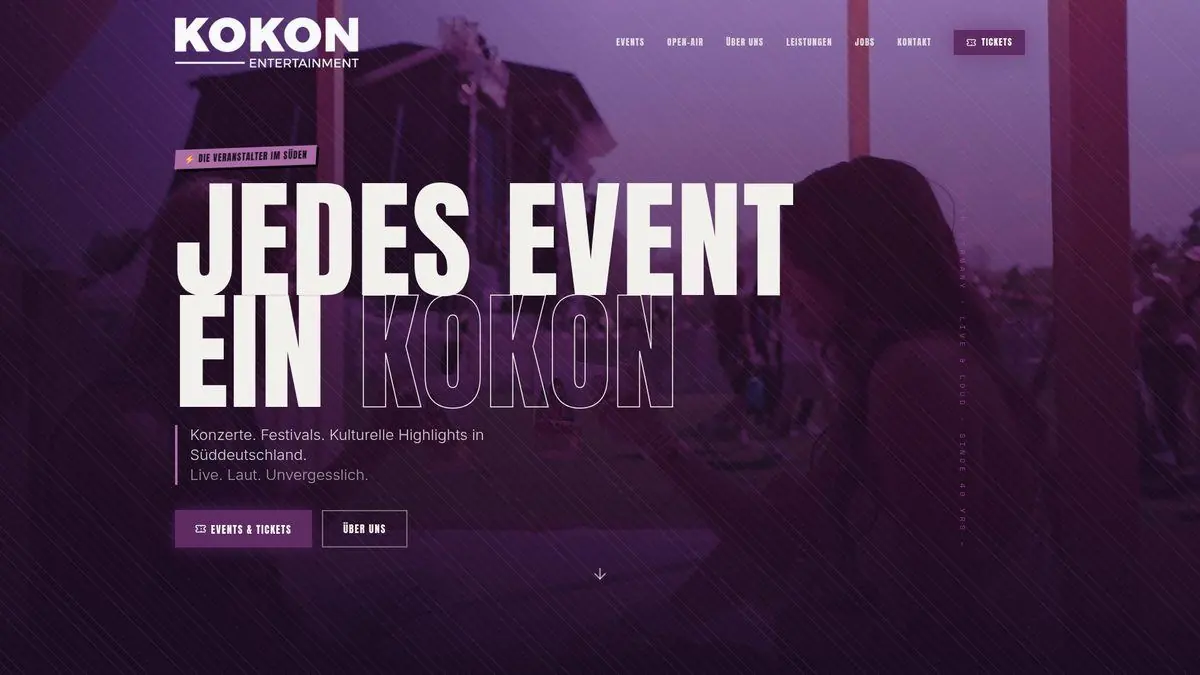 Kokon Entertainment – Webdesign, Webentwicklung, Hosting